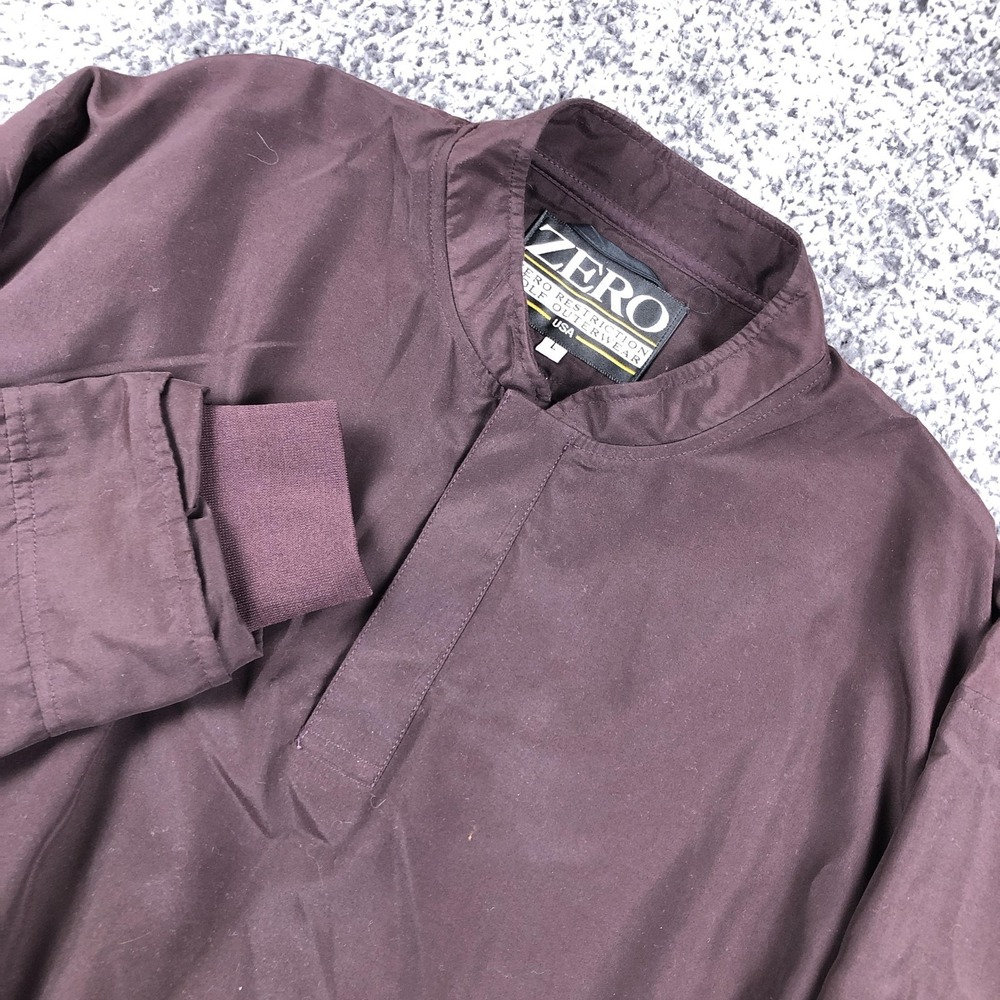 Zero‎ Restriction Jacket Mens Large Purple Lightweight Golf Windshirt Pullover